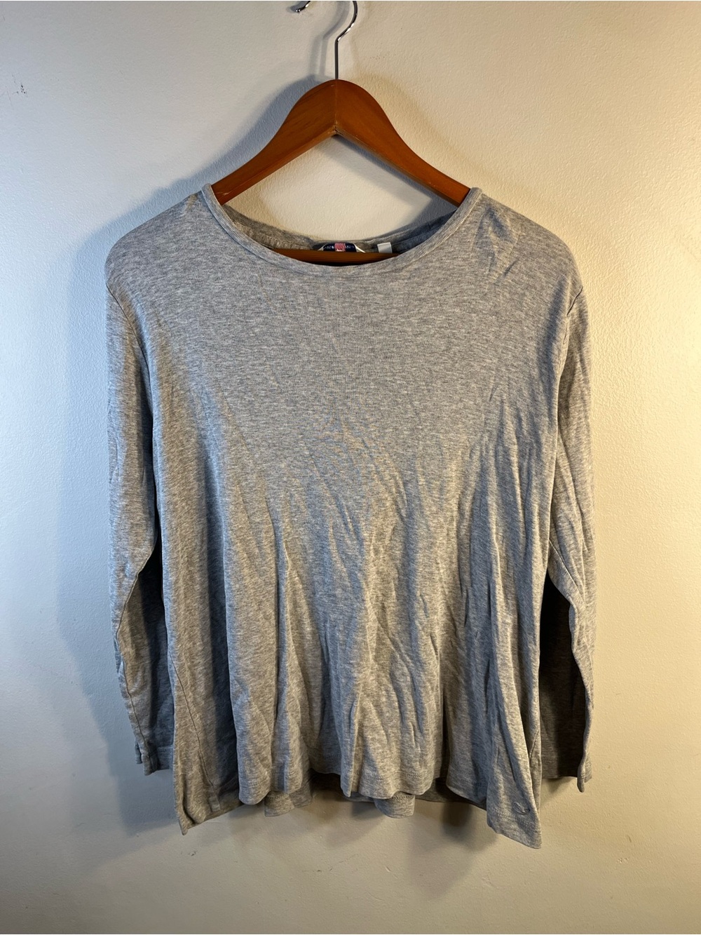 Vineyard Vines Grey Long-Sleeve Crew Neck Top Women’s XXL